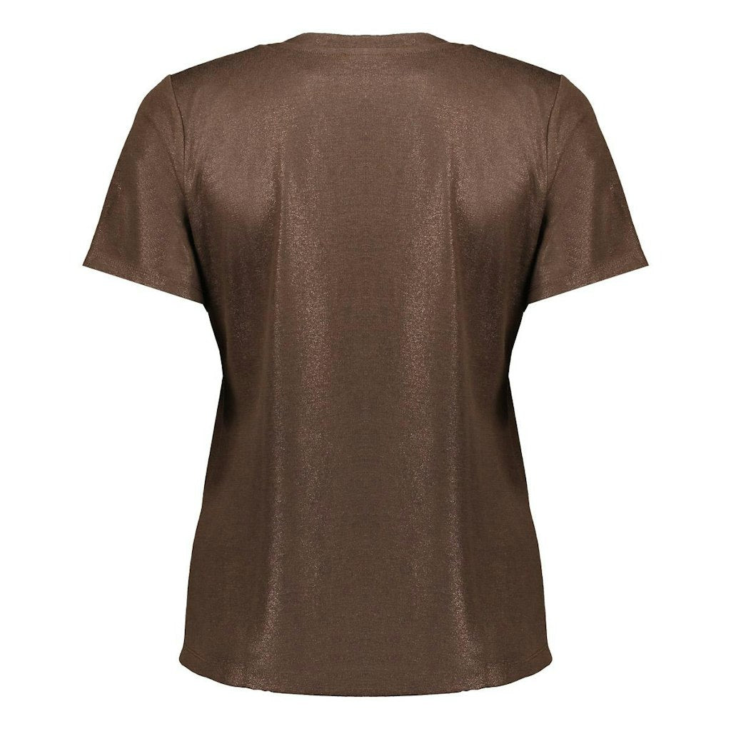 T-shirt Neck Foil - Bruin Dessin