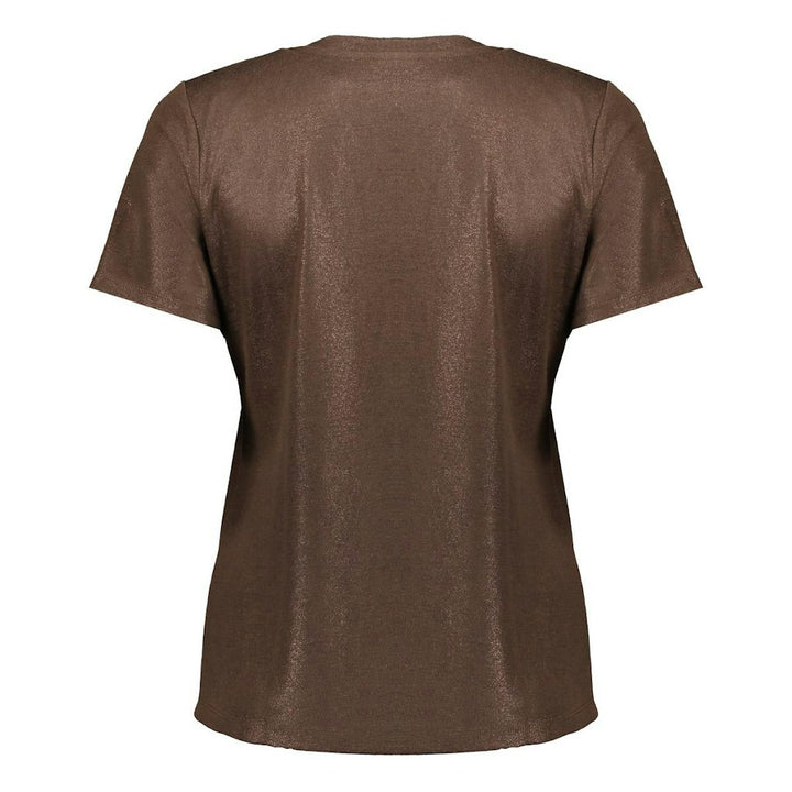 T-shirt Neck Foil - Bruin Dessin