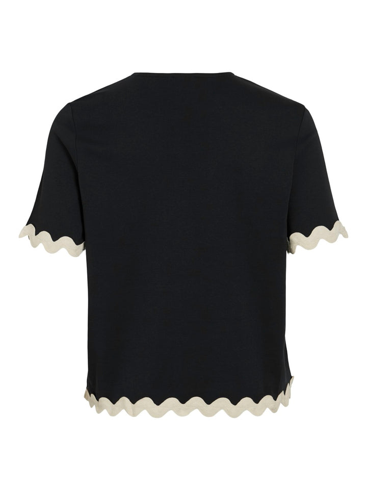 Vicalisa O-neck 2/4 Top - Zwart