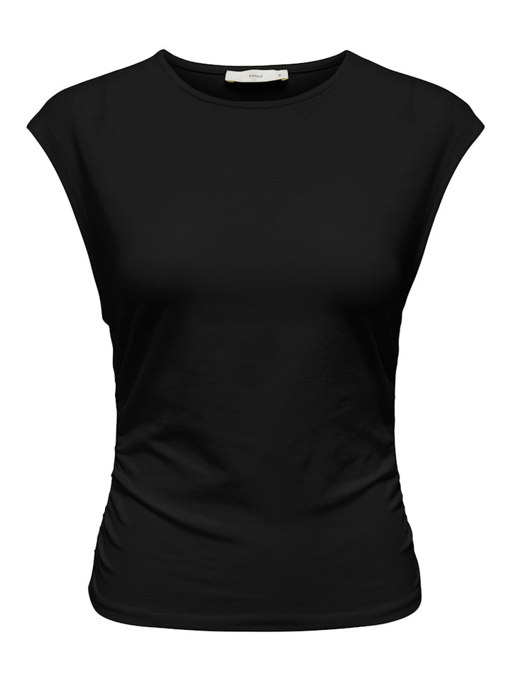 Onlmira Capsl Ruching Top Jrs Noos - Zwart