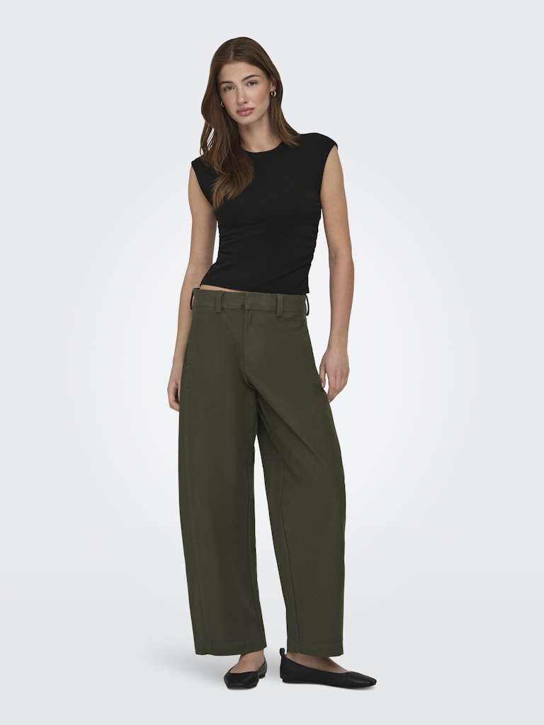 Onlmira Capsl Ruching Top Jrs Noos - Zwart