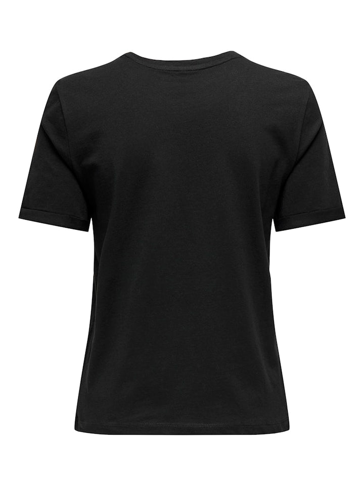 Onllea Life S/s Print Top Box Cc Jrs - Zwart