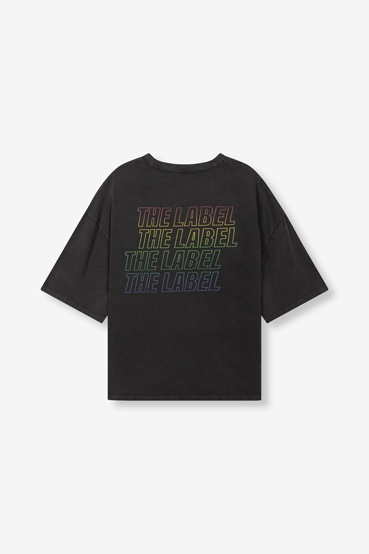 Print T-shirt - Antraciet
