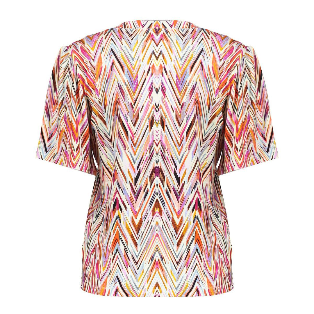 T-shirt V-neck Jersey Aop - Multicolor