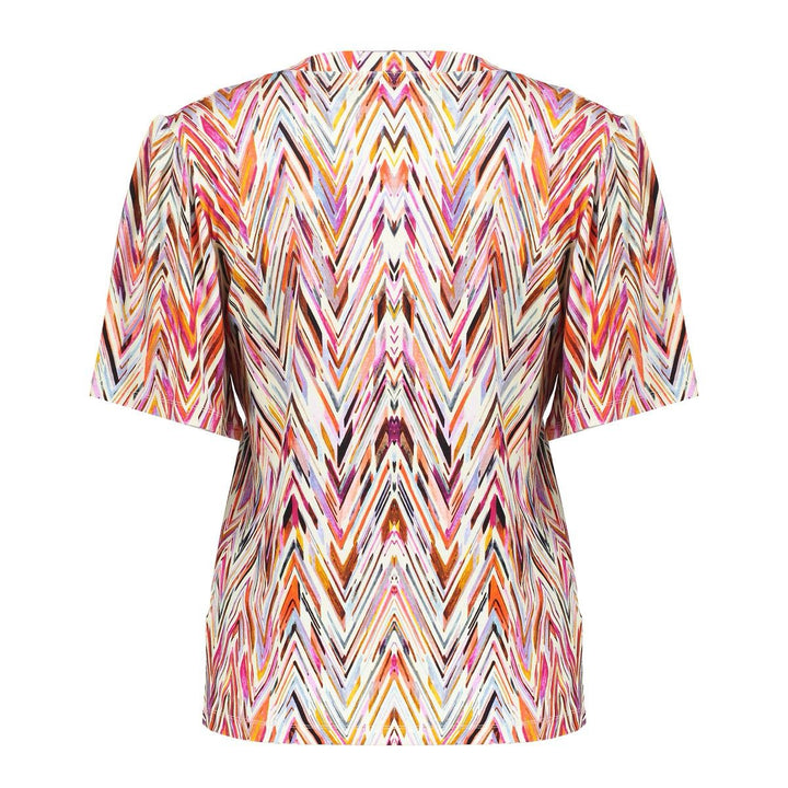 T-shirt V-neck Jersey Aop - Multicolor
