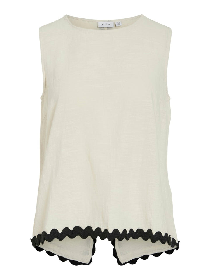 Vimanda Wavy O-neck S/l Top - Off-white