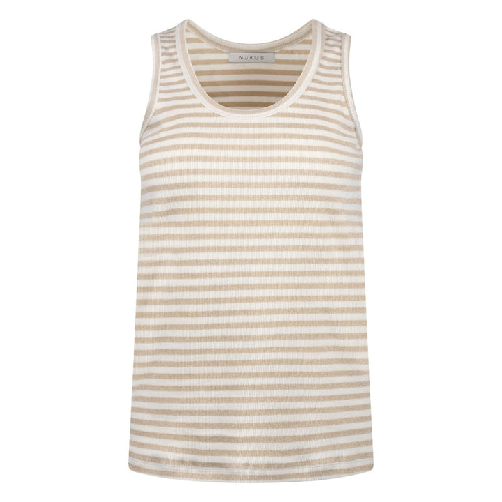 Steffie Singlet Lurex - Zand Dessin