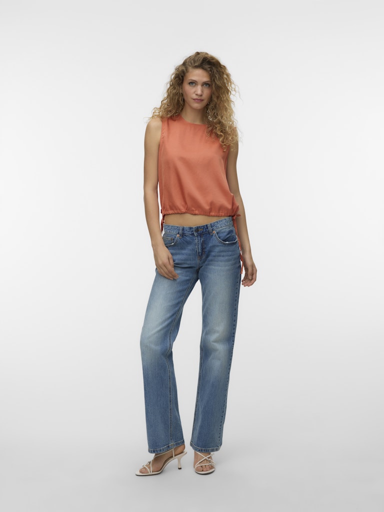 Vmmira Sl Short Top Wvn - Oranje