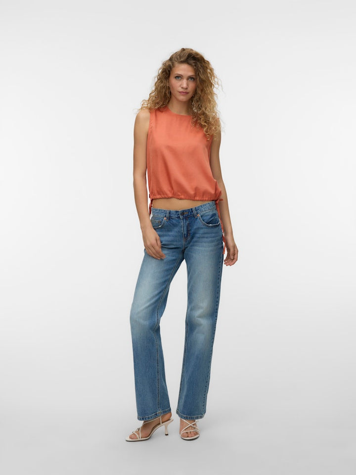 Vmmira Sl Short Top Wvn - Oranje