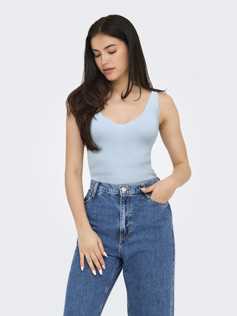 Jdynanna S/l Top Knt Noos - Lichtblauw