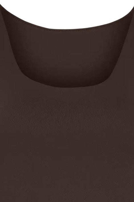 Vikenza U-neck S/l Tank Top Rev - Noos - Bruin