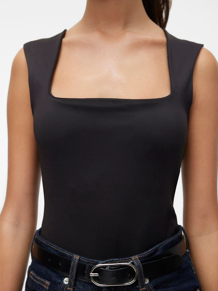Vmmillion Sl Square Neck Top Jrs Noos - Zwart