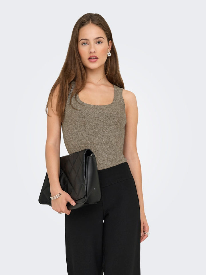 Onlea Glitter S/l 2-ways Top Jrs Noos - Goudkleurig
