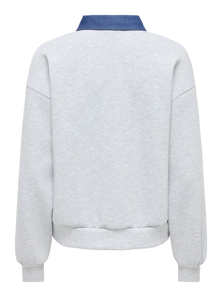 Onlscarlet L/s Polo Mix Sweat Ub Pr Swt - Grijs
