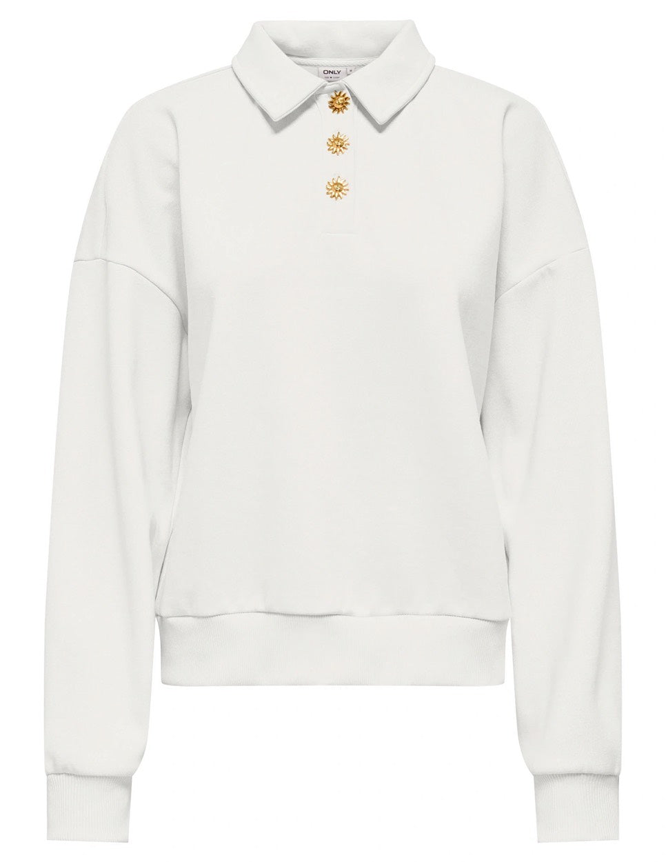 Onlagnes L/s Polo Cs Pr Swt - Off-white