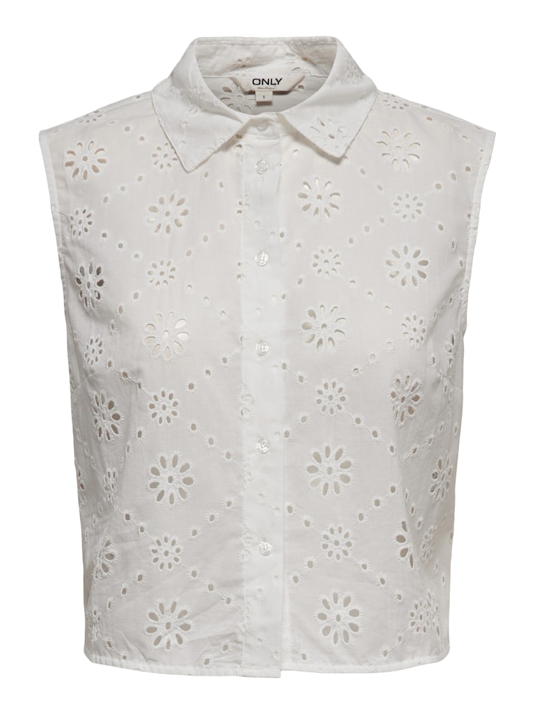 Onlalithea Sl Short Emb Shirt Wvn - Wit Dessin