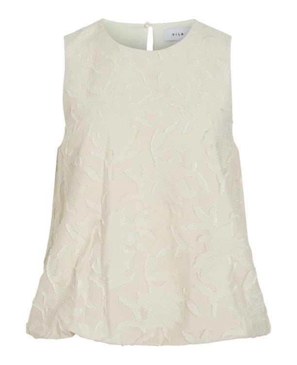 Vikami S/l O-neck Top/rc - Wit