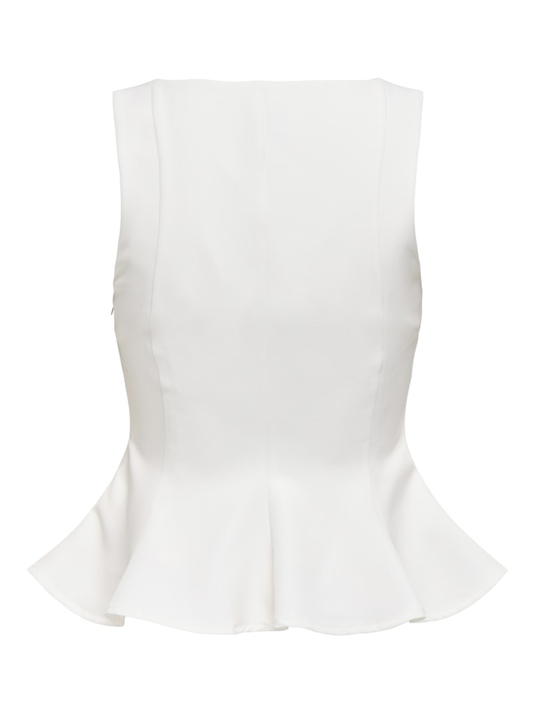 Onlorleen Life Strap Peplum Top Tlr - Off-white