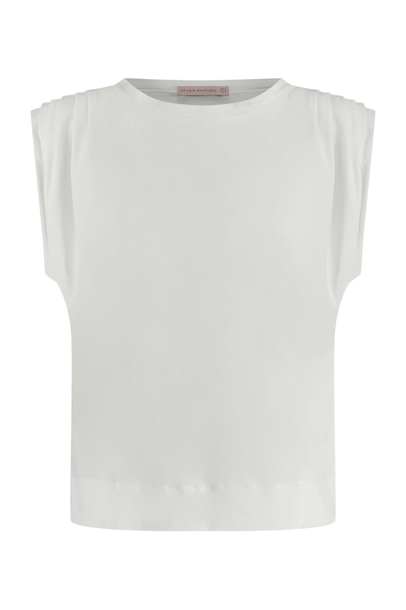 Leona Pleated Shirt - Off-white
