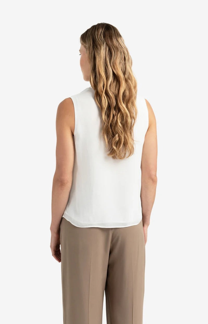Top With Ruffled Collar - Ecru