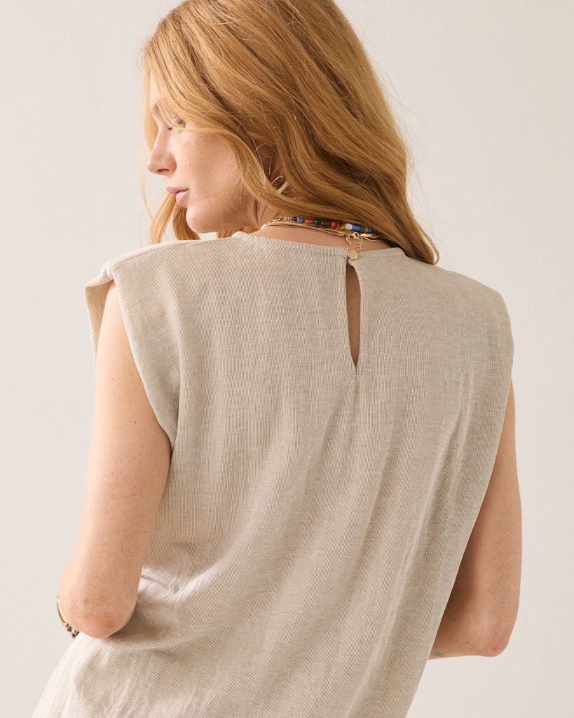 Top Linen Look - Zand