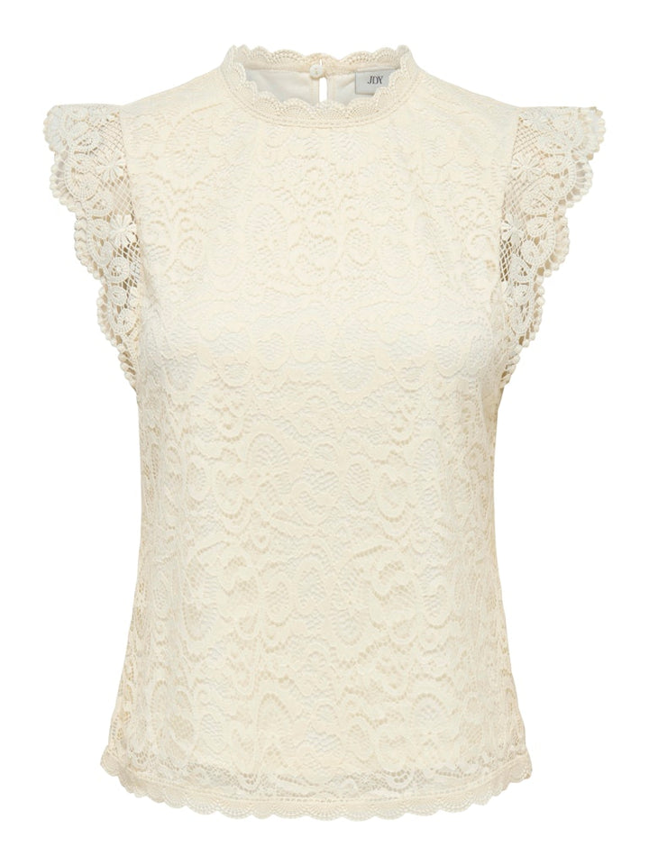 Jdylotas S/l Lace Top Jrs - Wit Dessin