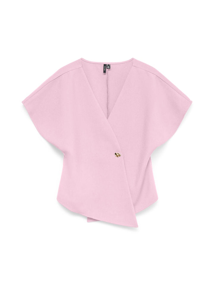 Vmsmilla Sonja Ss V-neck Top Exp - Licht Roze