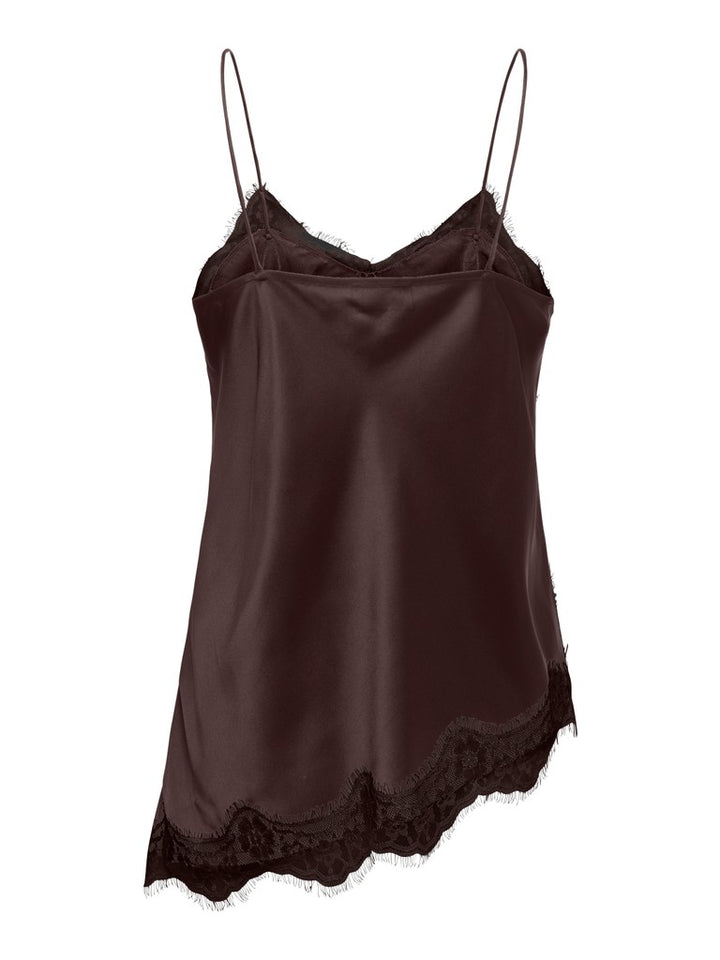Jdyfifi S/l Asym Lace Singlet Wvn Noos - Bruin