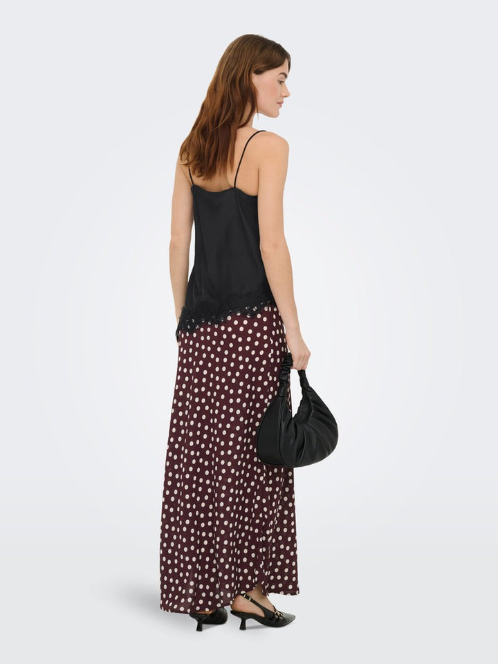 Jdyfifi S/l Asym Lace Singlet Wvn Noos - Zwart