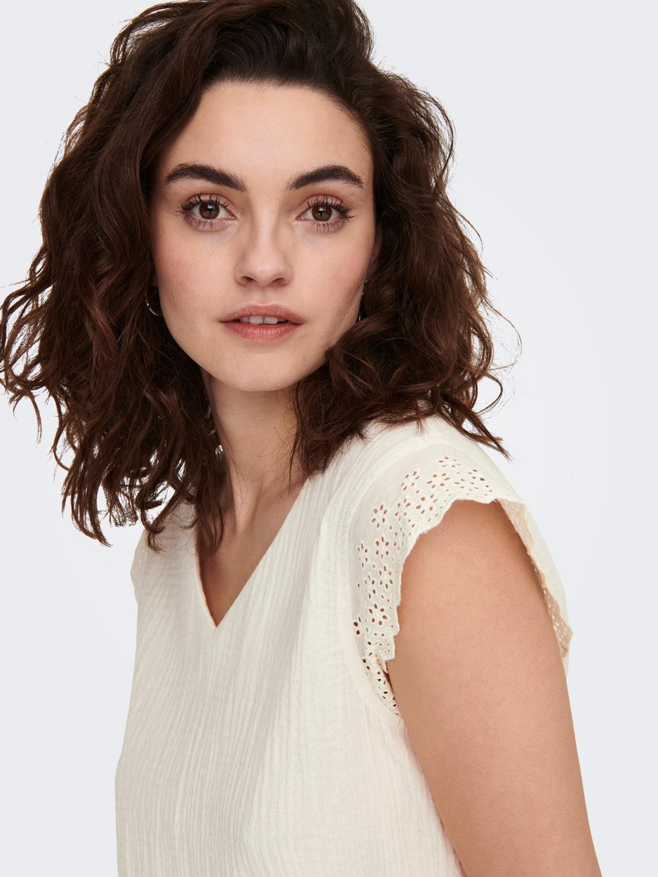 ONLTHYRA SL MIX TOP WVN - Wit Tops Only 