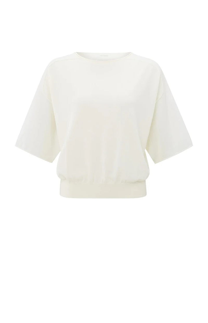 Sweater With Sheer Sleeves - Off-white