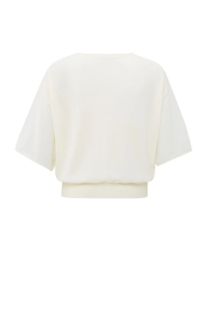 Sweater With Sheer Sleeves - Off-white