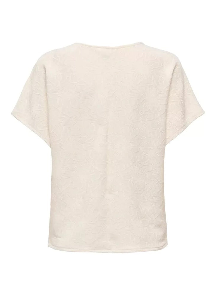 Onlvelma S/s Loose O-neck Top Jrs - Off-white