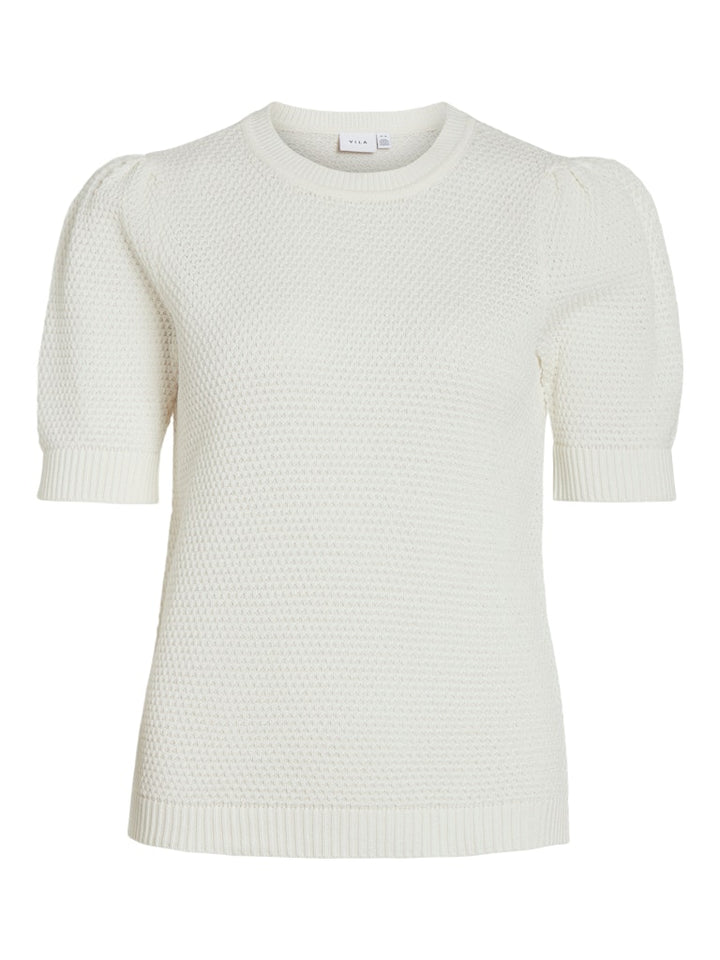 Vidalo O-neck S/s Knit Top - Noos - Off-white