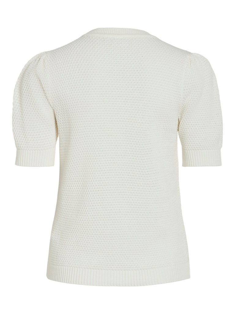 Vidalo O-neck S/s Knit Top - Noos - Off-white