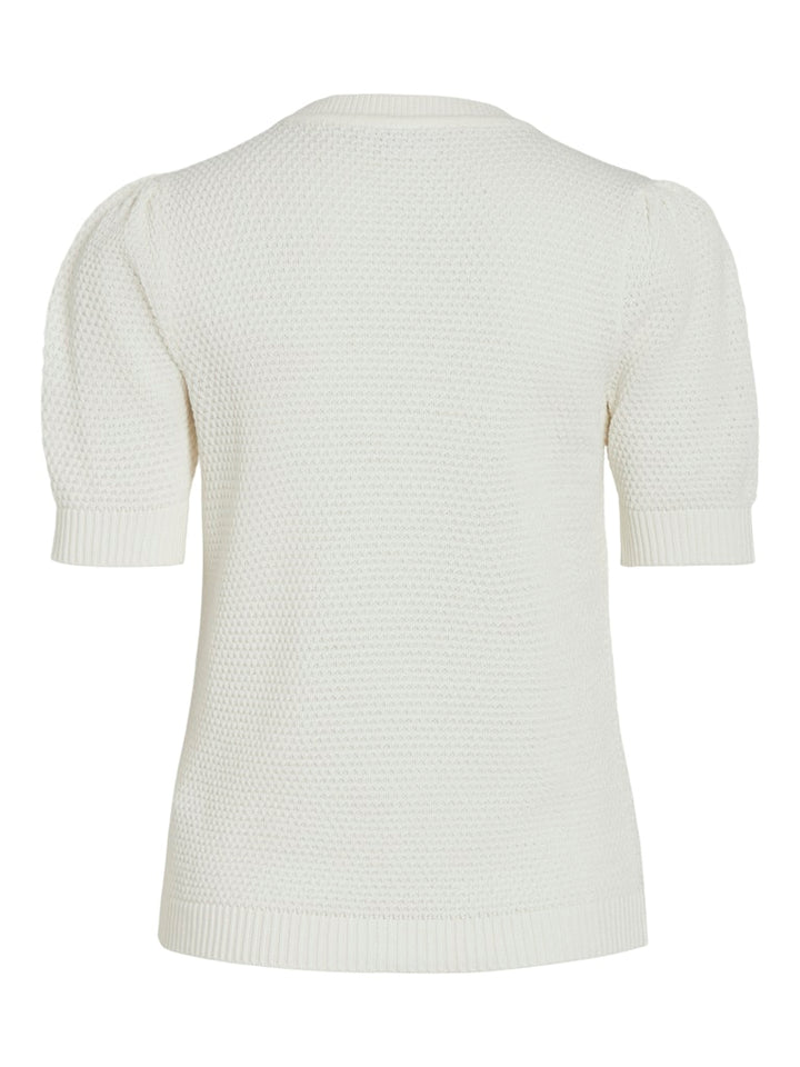 Vidalo O-neck S/s Knit Top - Noos - Off-white