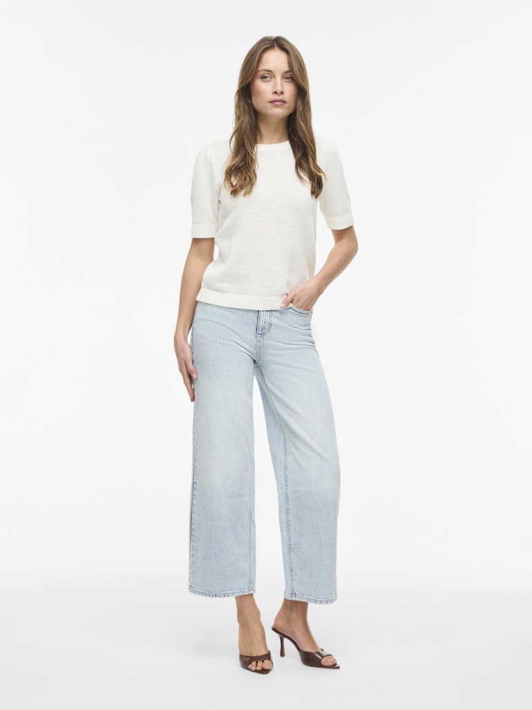 Vidalo O-neck S/s Knit Top - Noos - Off-white