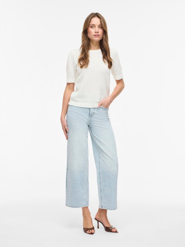 Vidalo O-neck S/s Knit Top - Noos - Off-white
