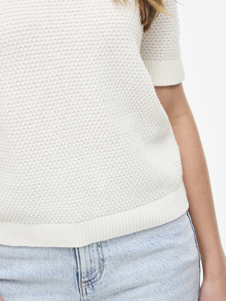 Vidalo O-neck S/s Knit Top - Noos - Off-white