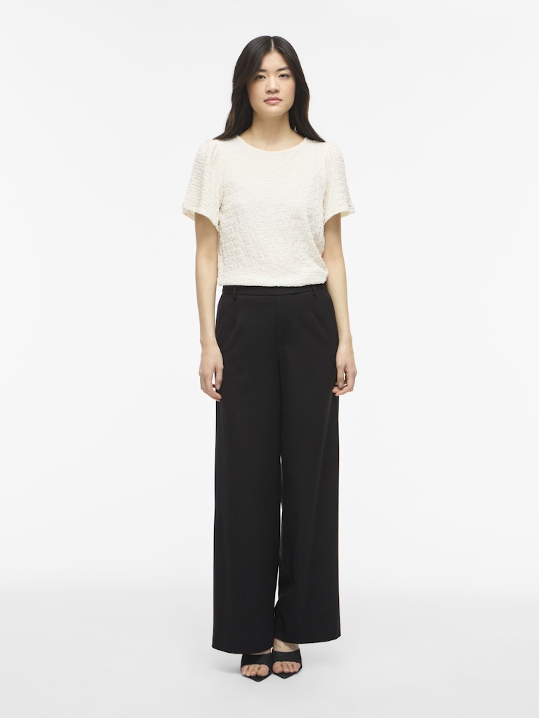 Vilindau O-neck S/s Top/rc - Off-white