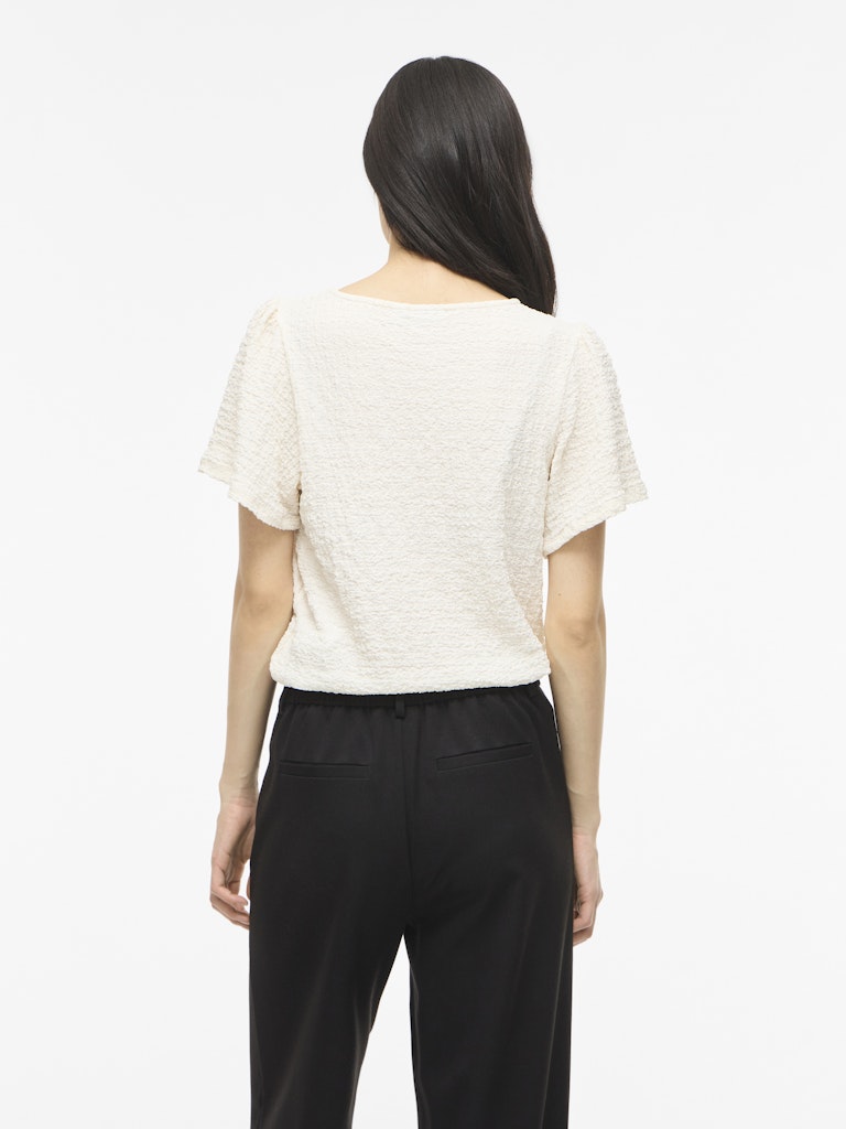 Vilindau O-neck S/s Top/rc - Off-white