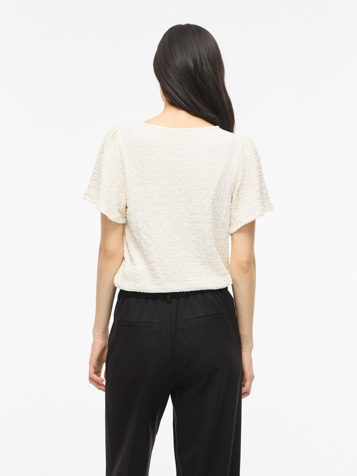 Vilindau O-neck S/s Top/rc - Off-white