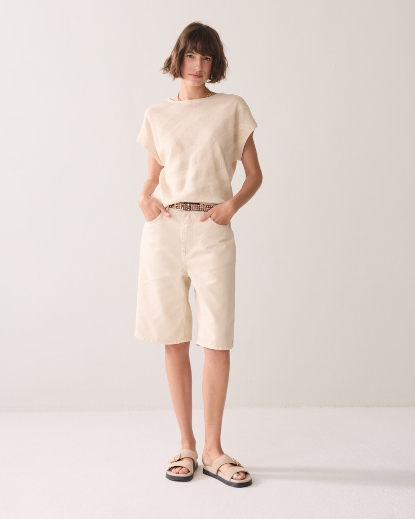 Top Camou Gauze - Ecru