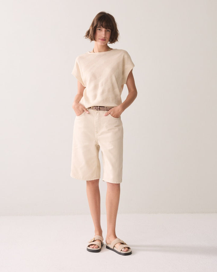Top Camou Gauze - Ecru