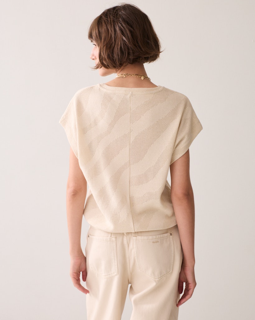 Top Camou Gauze - Ecru