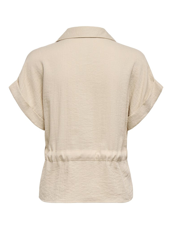 Jdymille Ss Zip Shirt - Ecru