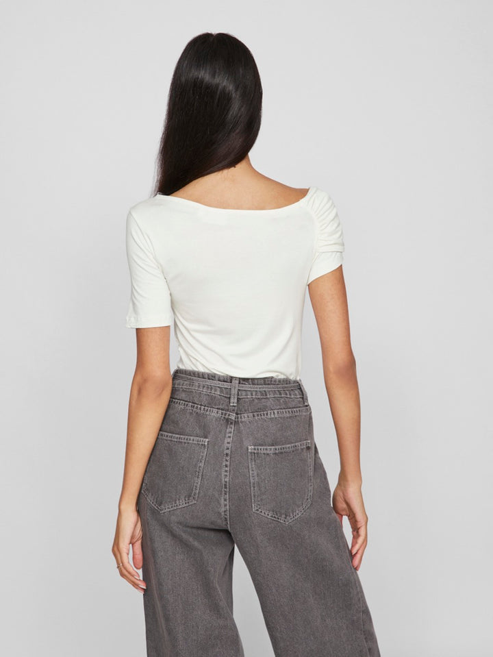 Visuri S/s Twist Top - Ecru