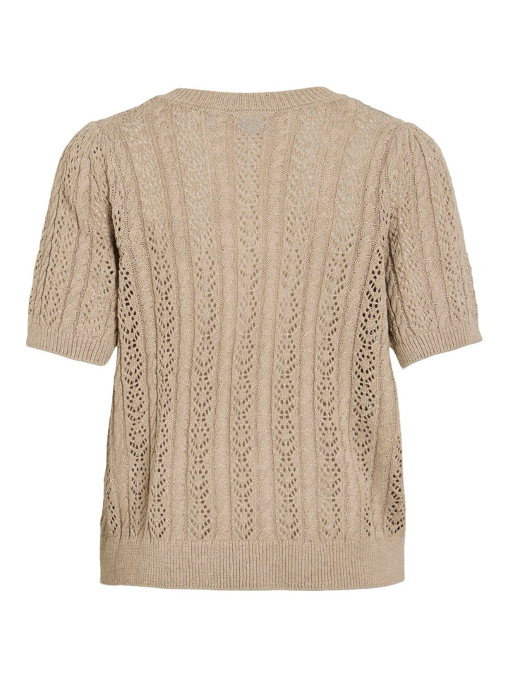 Vitoto New S/s Cable Knit Top - Zand