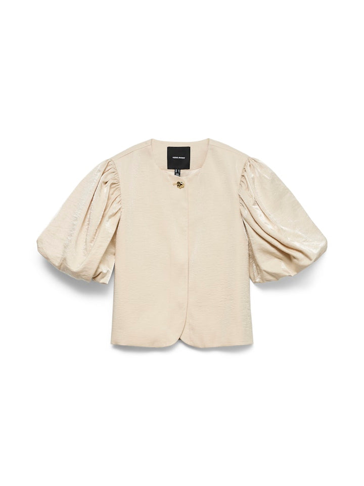 Vmliana 2/4 Shiny Short Blazer - Beige