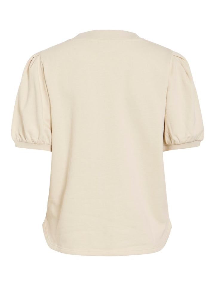 Viharisa Crew Neck 2/4 Sweat Top/pb - Beige